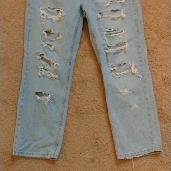 BERSHKA- Straight Cropped Jeans Size 8 - Picture 2 of 5